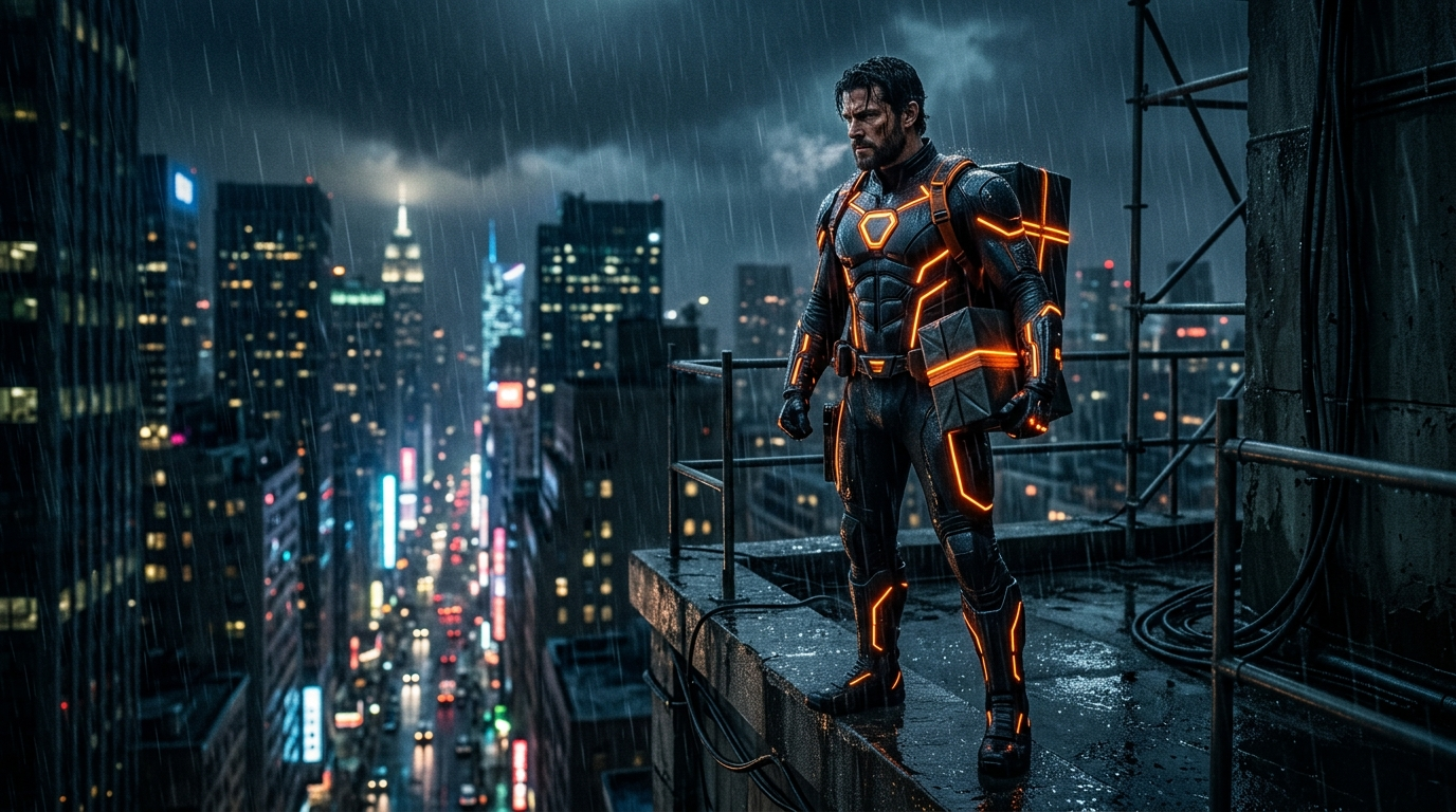 Devon Vance in rain